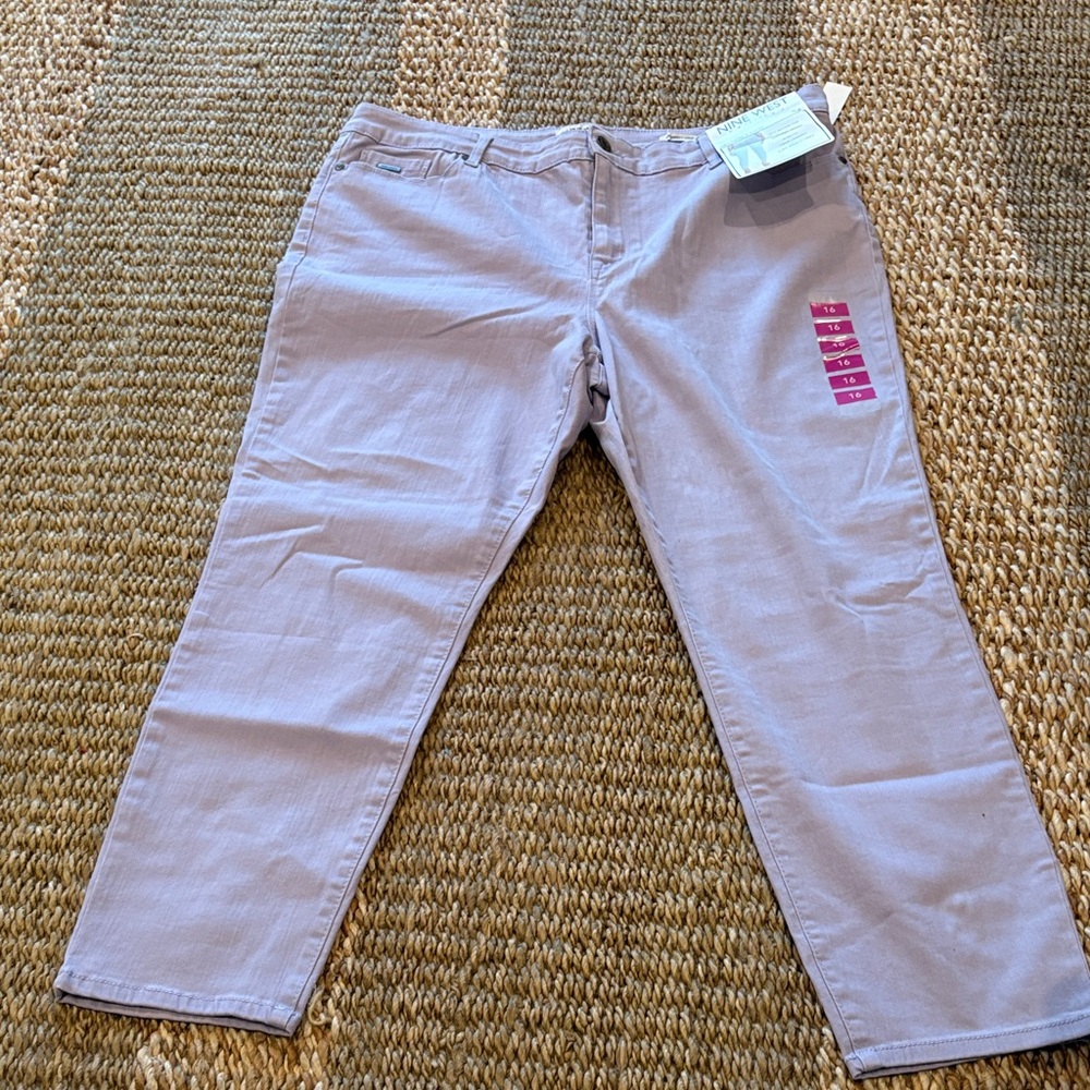Nine West Women's Soft  Purple  Straight Leg Jeans